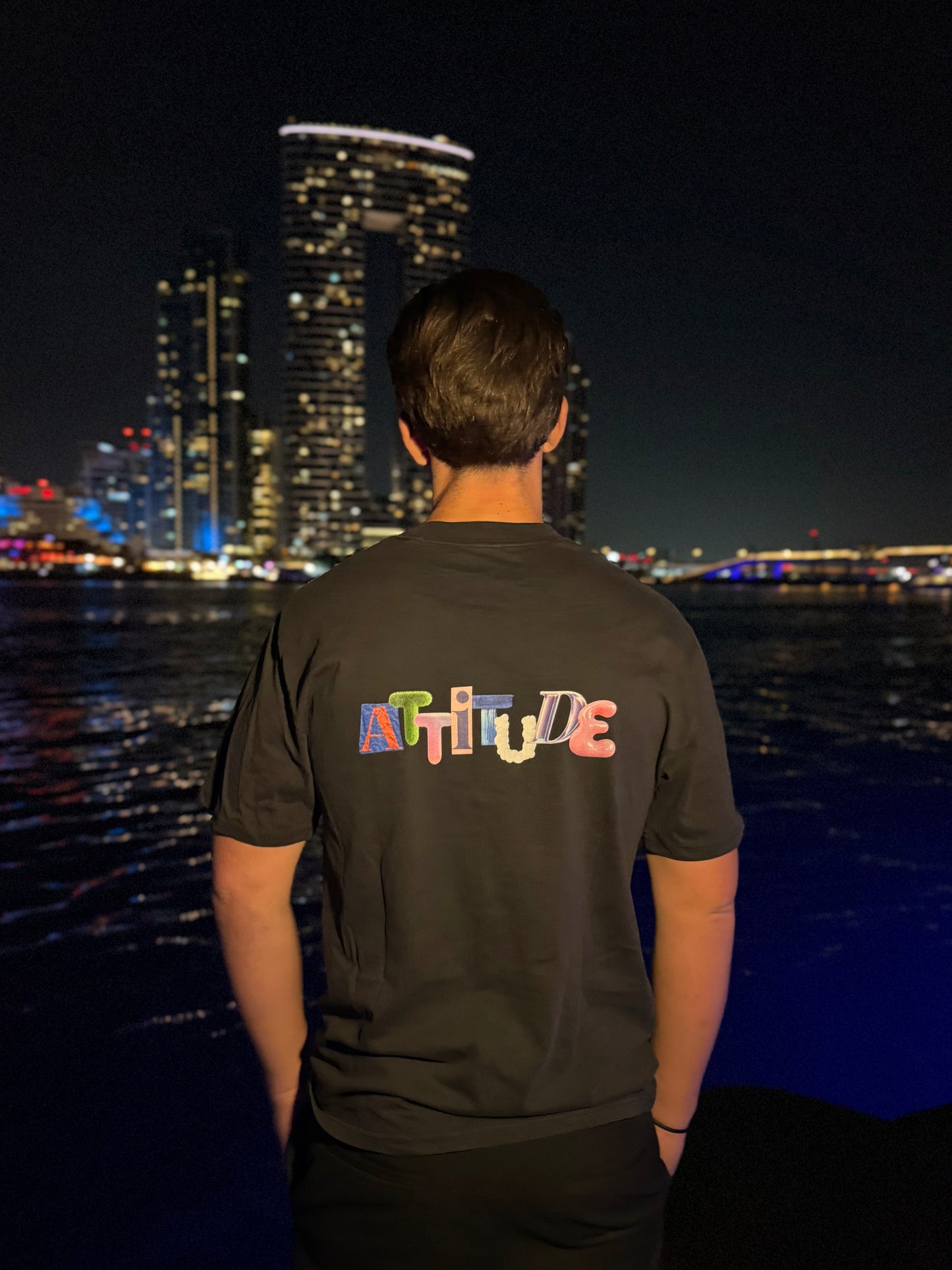 Funky Oversized Backprint T-shirt Grijs